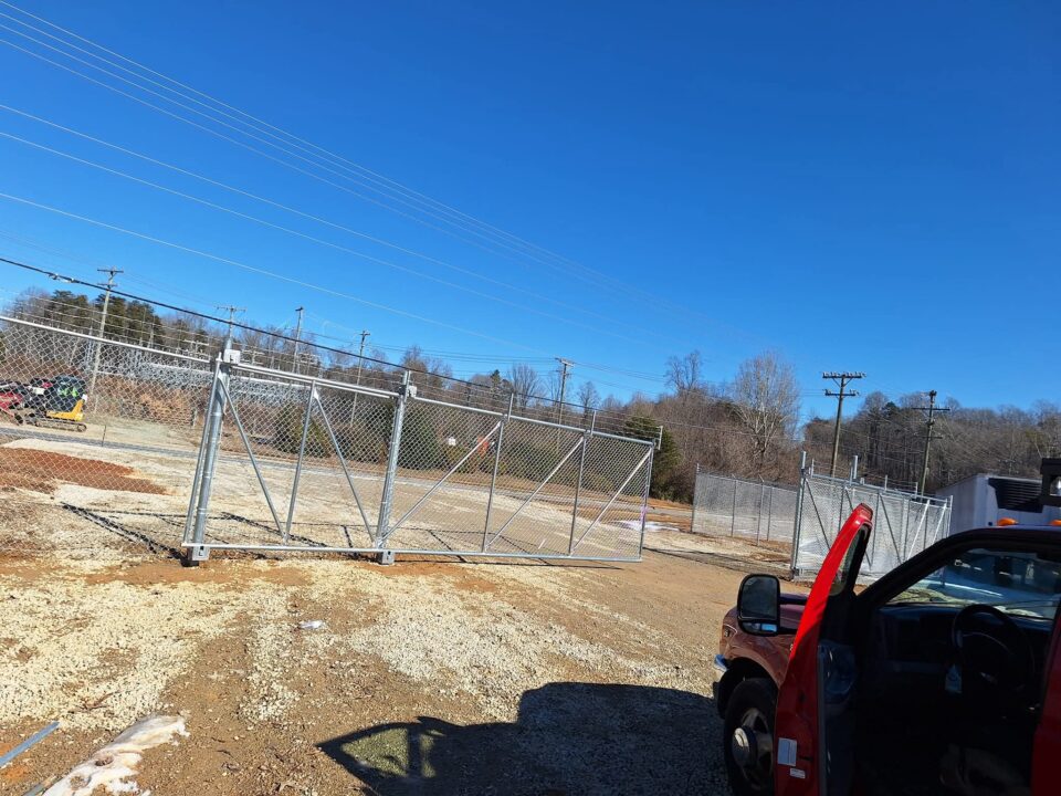 Commercial galvanized cantilever gate install