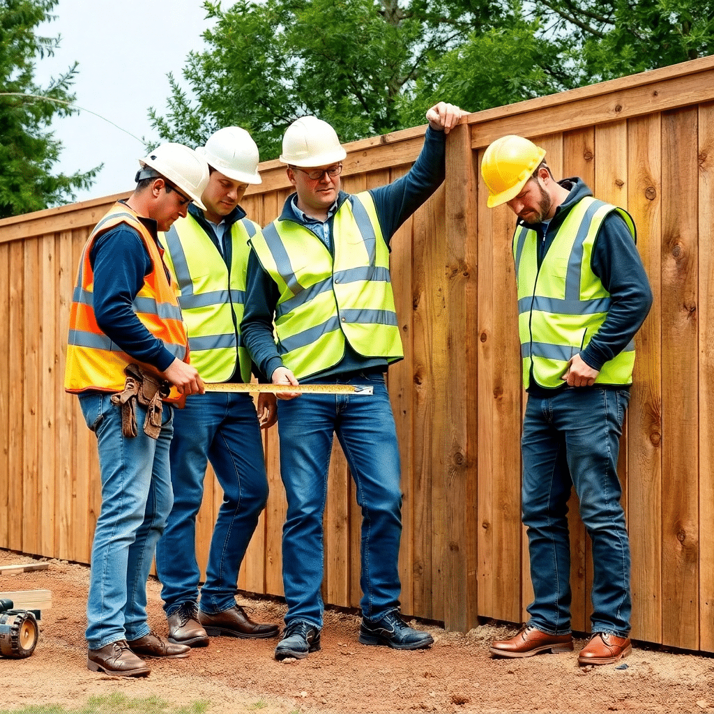 Palacios fence North Carolina job site